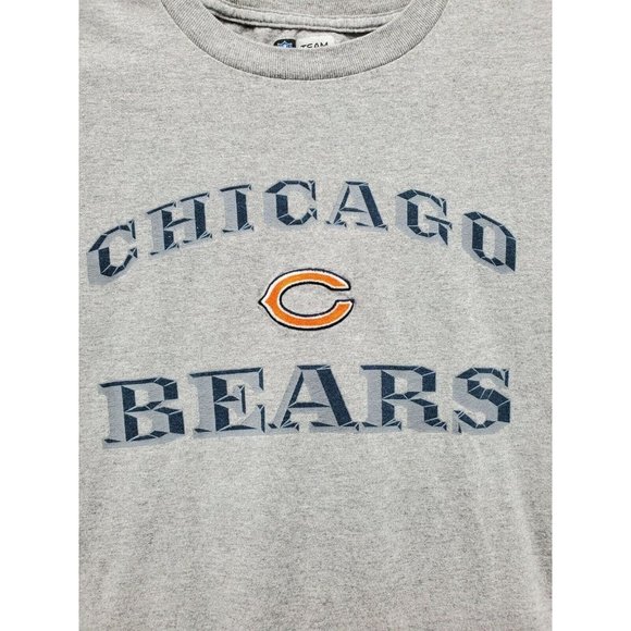 CHICAGO BEARS Shirt Men's Short Sleeve Tee Cotton Crew Neck Grey Medium - Picture 3 of 5